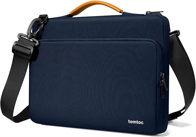 tomtoc 360 Protective Laptop Shoulder Bag for 14-inch MacBook Pro M5/M4/M3/M2/M1 Pro/Max A3434 A3112 A3401 2025-2021, Water-Resistant Carrying Case for 13.5-14.4 Inch Microsoft Surface Laptop 7/6/5