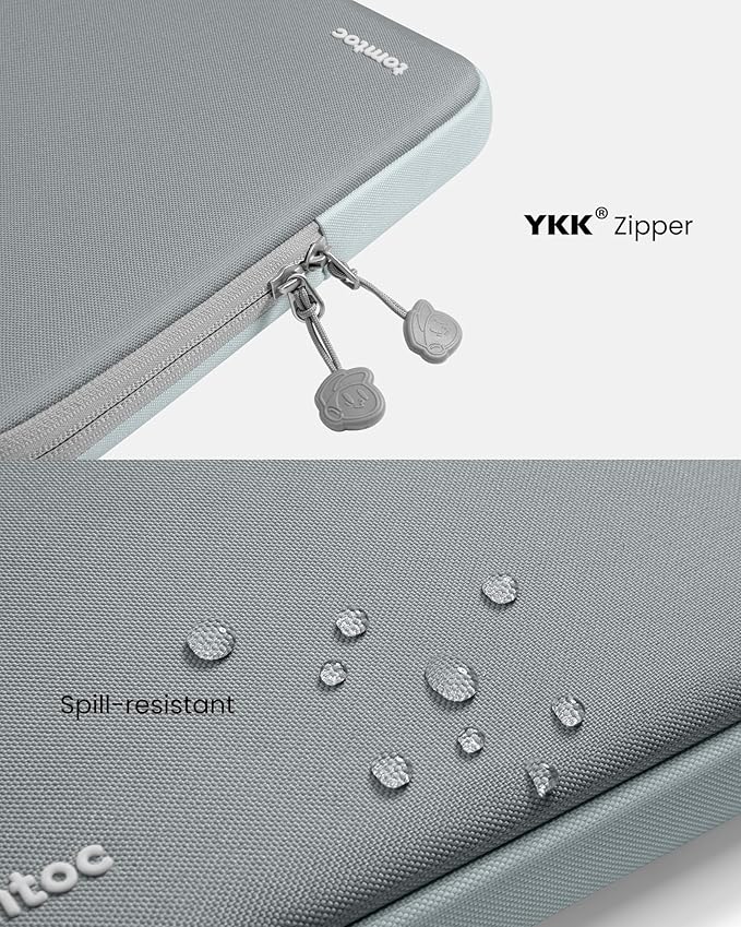 tomtoc 360° Protective Laptop Sleeve for 14-inch MacBook Pro M5/M4/M3/M2/M1 Pro/Max A3434 A3112 A3401 A3185 A2992 A2918 2025-2021, Water-Resistant Case Bag with Accessory Pocket for 13.8Surface Laptop