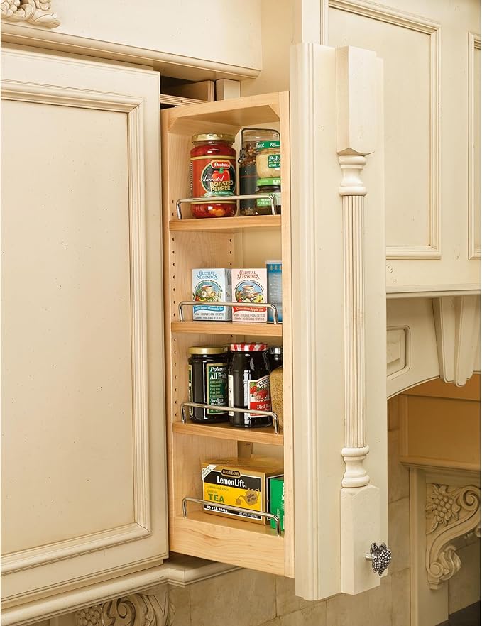 Wood Wall Filler Pull Out for 39" H New Kitchen Applications w/BB Soft Close