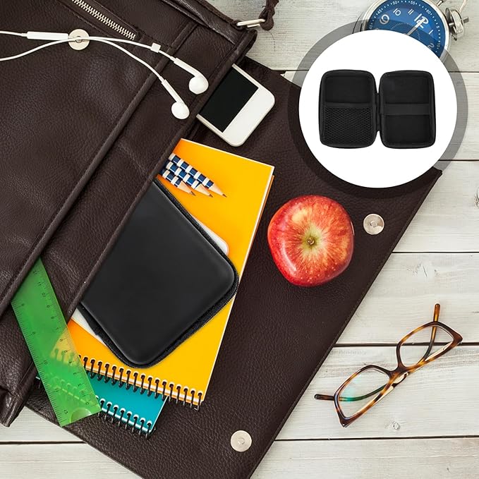 2pcs Compact Electronic Travel Organizer Cable Bag Shockproof Cord Storage Pouch Portable Holder for Electronics Accessories