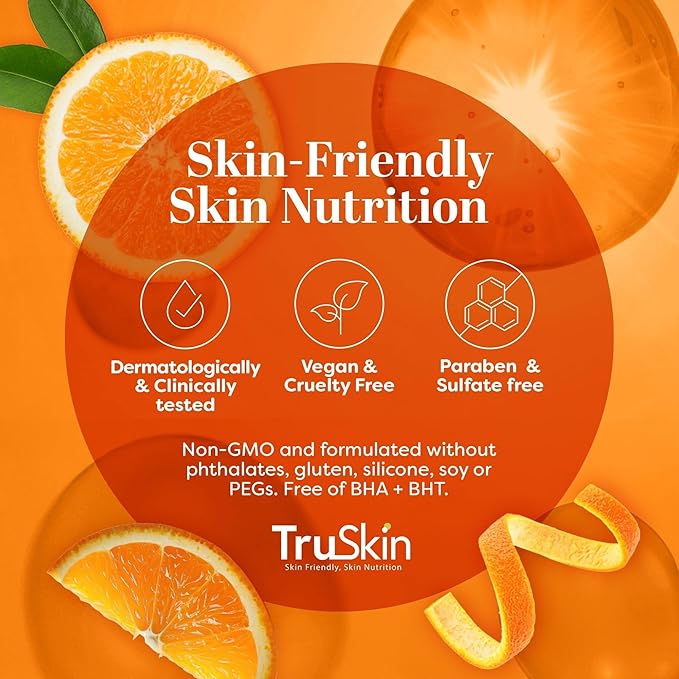 TruSkin Vitamin C Serum For Face – Anti Aging Face Serum with Vitamin C, Hyaluronic Acid, Vitamin E – Brightening Formula – Improve Appearance of Dark Spots, Tone, Fine Lines & Wrinkles, 2 Fl Oz