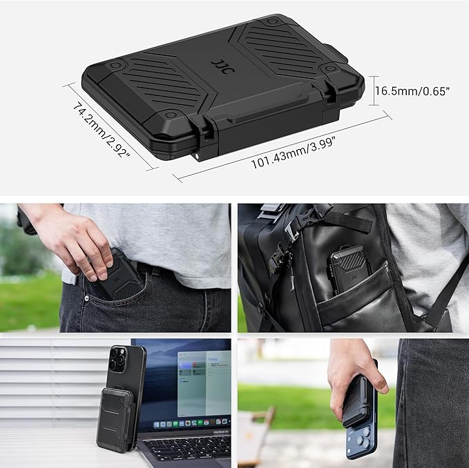 Small 18 Slots Memory Card Case for 8 SD 4 CFA 4 TF and 2 Nano SIM Cards, IP67 Waterproof Anti-Shock Anti-Dust, Compact Size & Portable SD SDHC SDXC CFexpress Type-A Card Holder Organizer Storage Box