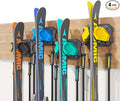 Ski & Snowboard Wall Rack for Garage - Fits Any Ski/board, Damage-Free Storage, Multi-color 4pck