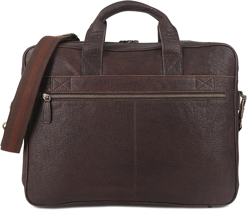 KomalC 16 Inch Leather briefcases Laptop Messenger Bags for Men and Women Best Office Satchel Bag