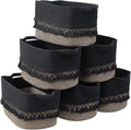 6 Pack Storage Basket for Shelves, Boho Cotton Rope Storage Bins with Heavy Tassel, Shelf Baskets Large Woven Baskets for Organizing, Cube Organizer Bins, Baby Laundry Basket for Clothes, Toys, Pets