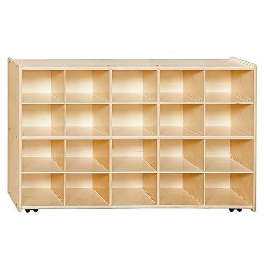 Contender C14509PPF-C5 (COO2Z) Mobile 20 Tray Storage with Purple Trays - Assembled with Casters