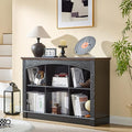 Black Bookshelf, 6-Cube Bookcase and Kids Bookshelf, Wooden Storage Cabinet with Cube Organizer, Modern Book Shelf for Bedroom Furniture, Living Room, Office Storage, Toy Organizer, Display Cabinet