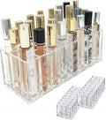 BY ALEGORY Acrylic Rollerball Perfume Organizer Beauty Scent Holder 24 Space Organization Refillable Container Tall Scented Oil Storage Display Case