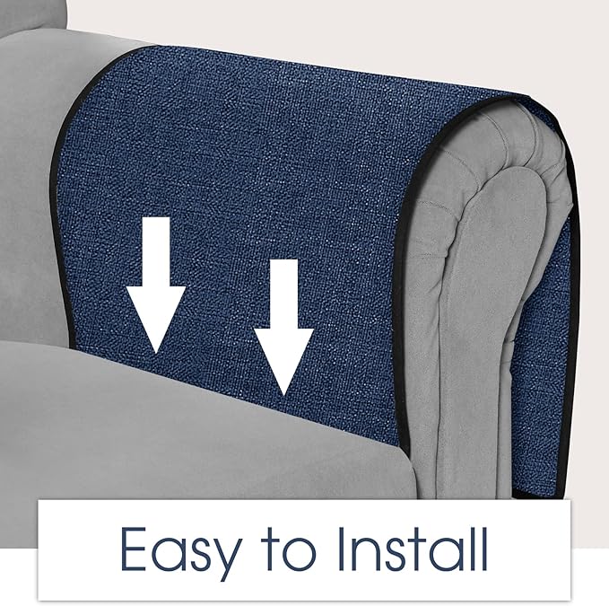 Joywell Sofa Caddy Organizer Remote Control Holder for Couch Recliner Non Slip Armrest Chair Caddie with 6 Pocket Storage for Magazine, Tablet, Phone, iPad, Navy
