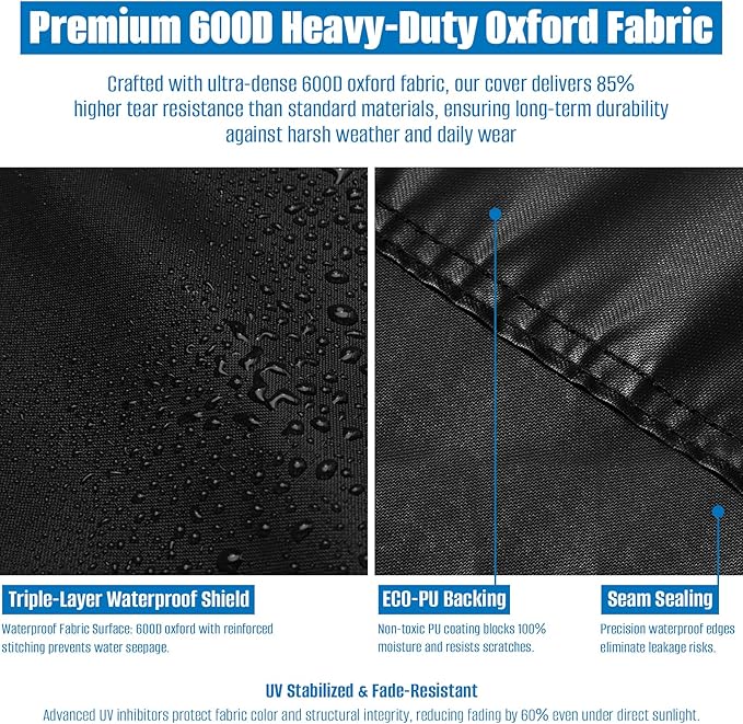 SIRUITON 32”L x 32”W x 24”H Outdoor Cushion Storage Bag,Patio Furniture Cushion Storage Bag,Heavy Duty Rip Proof 600D Oxford,with Handle and Zipper of Waterproof Garden Cushion Storage Covers