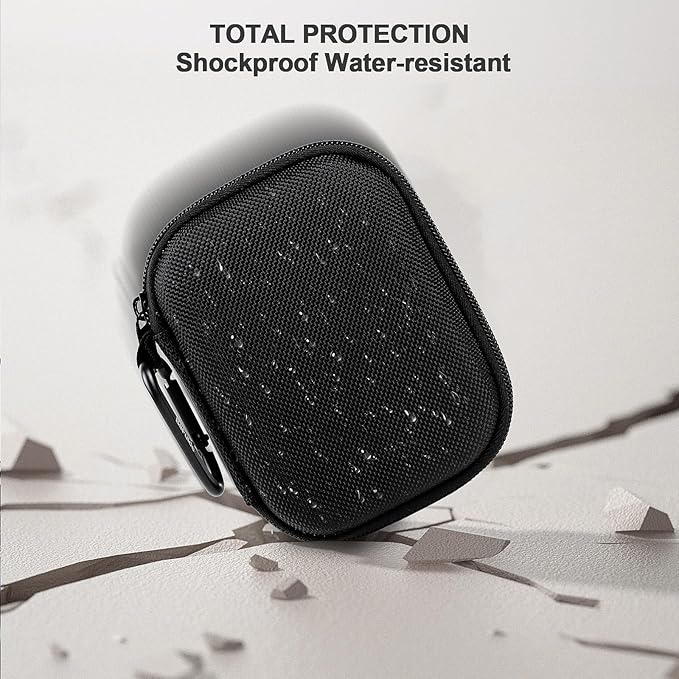 Hard Case for SanDisk Extreme Portable SSD 500GB 1TB 2TB 4TB 8TB External Solid State Drive Case -Custom-Insert Shockproof Protective Storage Travel Bag for SSD SD Card Holder (Black)