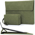 HYZUO 15 Inch Laptop Sleeve Case with Stand Feature for MacBook Air 15 M4 A3241 M3 A3114 M2 A2941 2025-2023, MacBook Pro 15, 15" Surface Laptop 7/6/5/4/3, with Carrying Pouch, Olive Green