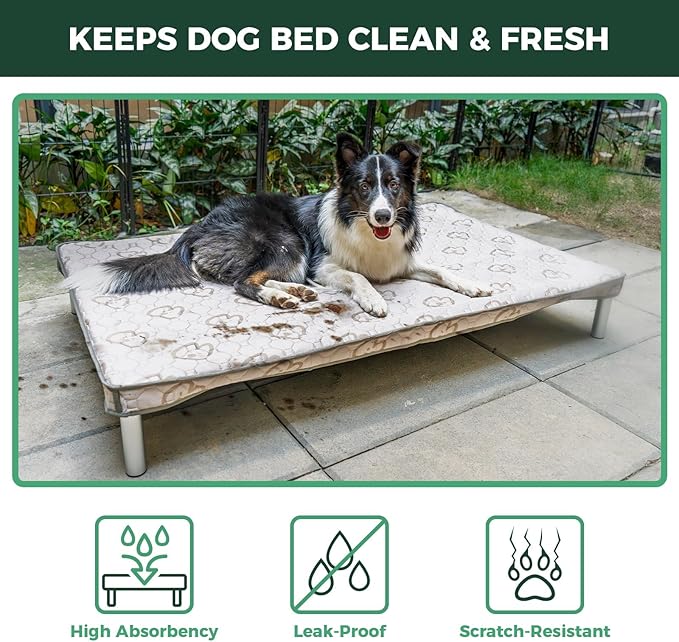 FXW TitanNest Chew-Proof Elevated Dog Bed, Raised Cot for Indoor/Outdoor/Camping Use, Durable & Washable Padded Pet Bed with Exclusive Cover for Extra-Small Dogs, 29.0" L x 18.0" W x 4.5" H, Black
