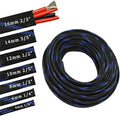 30ft PET Expandable Sleeving Wire Cable Sleeve (3/5", Steel Blue&Black)