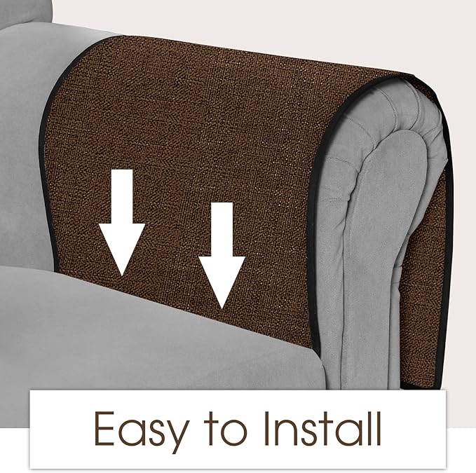 Joywell Recliner Organizer with 6 Pockets Armchair Caddy Remote Control Holder for Couch Armrest Organiser Non Slip Sofa Arm Chair Caddie Storage for Magazine, Tablet, Phone, iPad, Brown