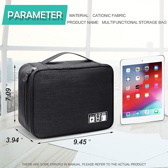 Electronics Organizer Travel Cable Organizer Bag Waterproof Portable Digital Storage Bag Electronic Accessories Case Cable Charger Organizer Case