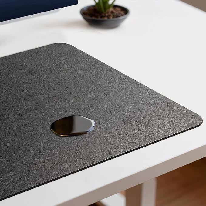 Jotsome Leather Desk Pad Mat, Non-Slip Desk Blotter Pad - Desk Protector for Office, Home, Laptop, and Desktop, Gift for The Holidays or Christmas (Midnight Blue, 34" x 17")