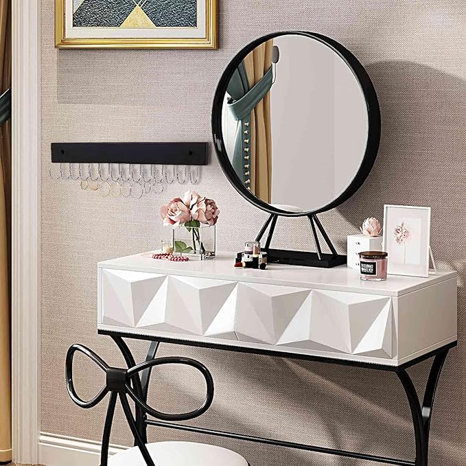 Wall Mounted Necklace Holder, Classic Style Necklace Holder, Tangle-Free Wall Jewelry Organizer with 28 Hooks(2 Packs,Black)
