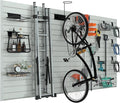 RELIANCER PVC Slat Wall Panels,4ft by 8ft (32 sqft) Garage Wall Organizer Storage System,Interlocking Slatwall Paneling Sheets,Workshop Slatwall Shelves Tools Organization,Wall Mounted Storage Rack