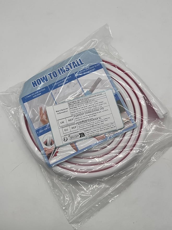 Silicone Wall Wire Hider, Side Open Wire Covers for Cords on Wall, 20FT Self-Adhesive Flexible Cord Hider for Mounted TV, Home Office, Cavity 0.63" W x 0.31" H