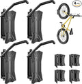 monTEK Bike Wall Mount for 4.5" Tire Width, Swivel Bike Wall Hanger Holds Up to 77lbs, Space-Saving Bike Rack Garage, Heavy Duty Bike Storage for Bedroom Home Office, 4 Pack