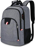 Della Gao Travel Laptop Backpack, Anti Theft Backpack for Men and Women with USB Slit Business Computer Backpack Bag (Grey, 15.6 Inch)