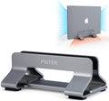 Aluminum Vertical Laptop Stand Dock Holder, Adjustable Slot Width 12-42mm, Space-Saving Upright Storage for MacBook and Laptops