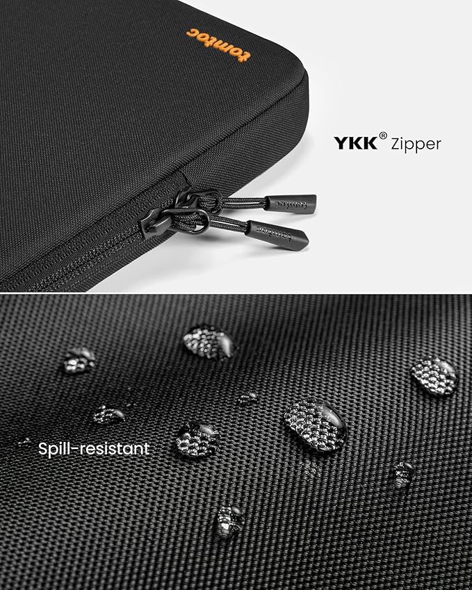 tomtoc 360° Protective Laptop Sleeve for 13-inch New MacBook Air M4/A3240 2025, M3/A3113, M2/A2681 M1/A2337 A2179 A1932, 13-inch MacBook Pro M2/A2686 M1/A2338, Water-Resistant Computer Case Bag