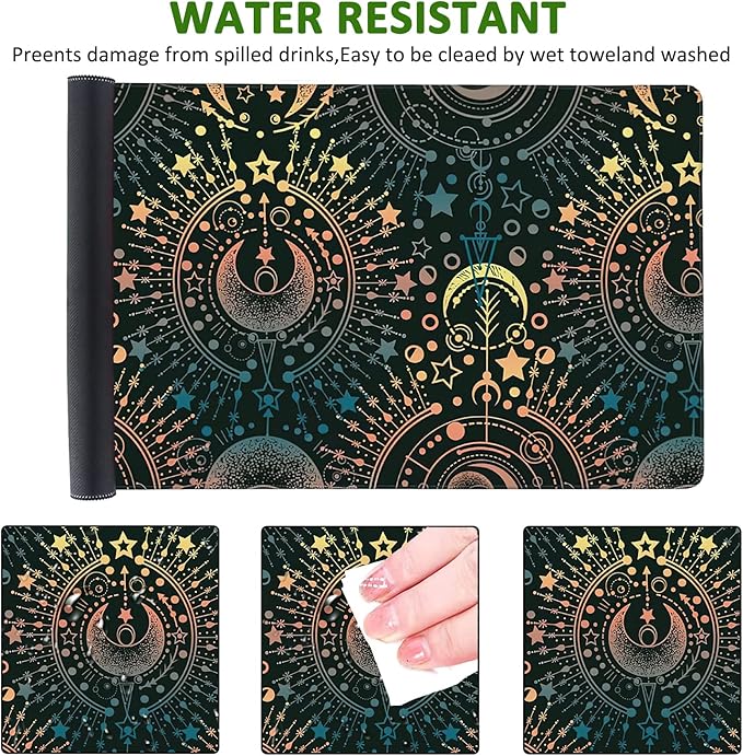 Alchemy Magical Astrology Gaming Mouse Pad XXL Large Desk Mouse Pad Keyboard Mat with Stitched Edges Waterproof Non-Slip Desk Mat for Laptop,Keyboard,Computer 35.4 * 15.7 Inch