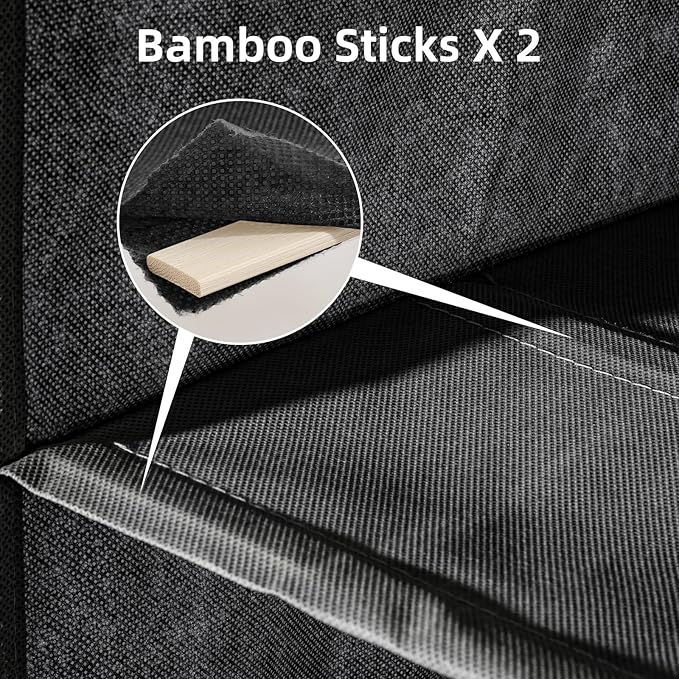 4-Shelf Hanging Closet Organizer and Storage, Collapsible Hanging Shelves for Closet with 2 Side Pockets, Hanging Shoe Organizer to Saving Space,Black
