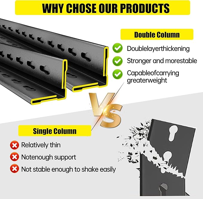 Storage Shelves, Garage Metal Shelving Unit, Adjustable, Double-Layer Column with Reinforced Ribs, Heavy-Duty, Capable of Bearing 600-3600 lbs (Black, 71 * 45 * 18, 5-Tier)