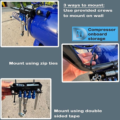 1058DESIGNS AIR COMPRESSOR ONBOARD ACCESSORY ATTACHMENT STORAGE