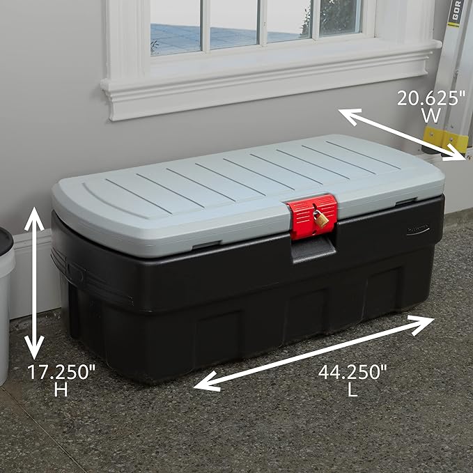 Rubbermaid ActionPacker️ 48 Gal with 8 Gal Containers Nested, Lockable Storage Bins, Industrial, Rugged Storage Container Bundle with Lids