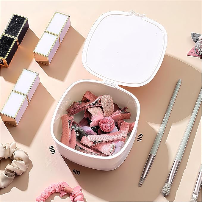 Small Hair Accessories Organizer Box For Girls Kids Teens Women, Hair clips/Ties/bands/pins/barrettes/scrunchies Organizer and Storage! (Axolotl)