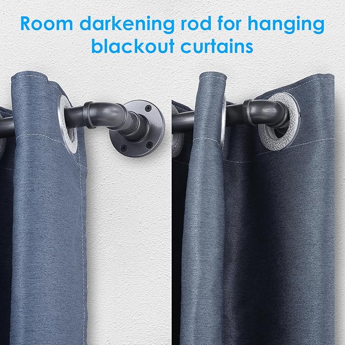Industrial Gunash Curtain Rod, 30-168 Inch, Outdoor Rustic Room Divider