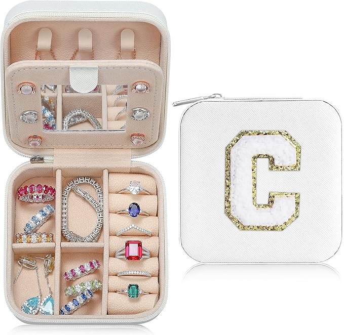 Parima Christmas Stocking Stuffers Gifts for Grandkids Teenage Girls Trendy C Jewelry Case - Teen Travel Accessories, Jewelry Box for Girls' Birthday Gifts