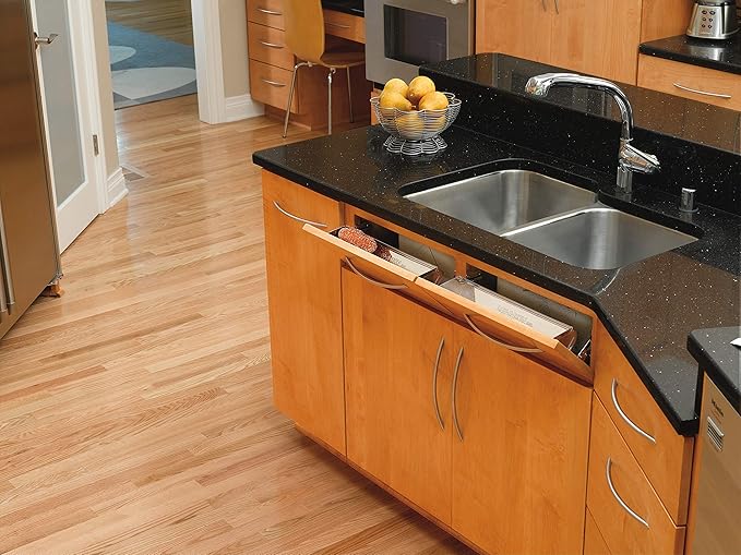 Rev-A-Shelf - 6541-14-52 - 14-1/4 in. Stainless Tip Out Sink Front Tray
