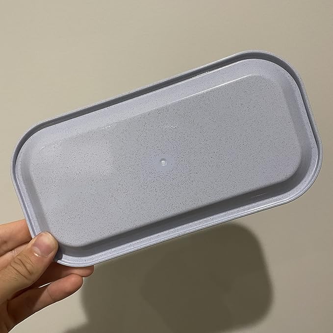 Brando Moon Small Rolling Tray - Blue Lightweight Plant Based Tray - Made from Plants - Low Carbon Kitchen Tool - Curved Edges and Smooth Surface - Travel Size 8 x 4.1 inches