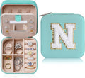 Parima House Warming Gift - Personalized Jewelry Holder Organizer for Travel | Preppy Stuff & Room Decor for Teen Girls | Travel Jewelry Case in Aqua Blue
