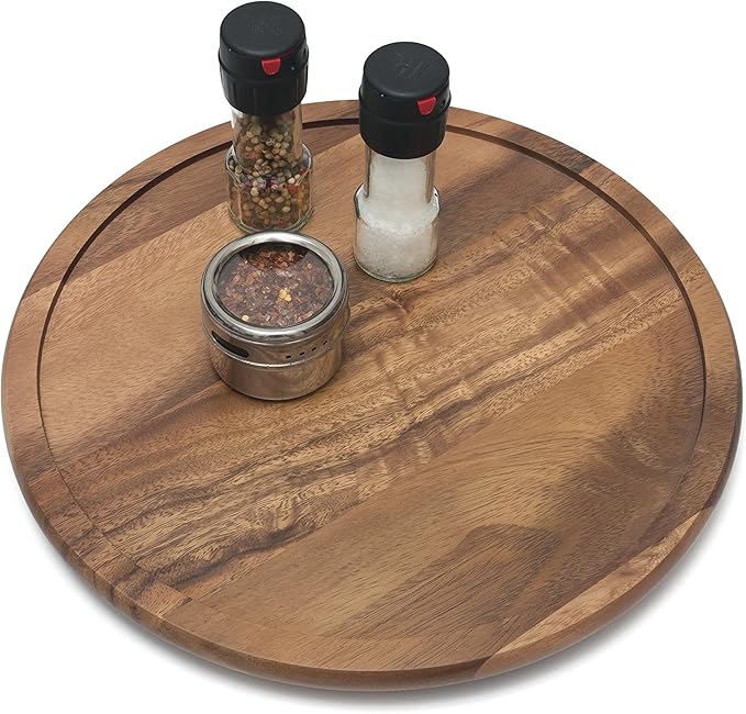 Lipper International Acacia Wood 14" Kitchen Turntable