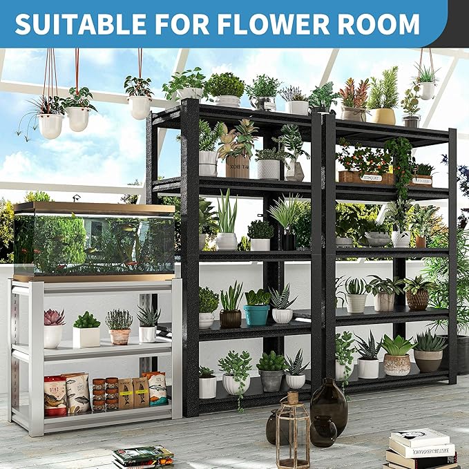 31.5" H Metal Storage Shelving, 1500LBS Heavy Duty Shelves Unit, Adjustable 3 Tier Storage Rack, Industrial Utility Shelf for Garage, Warehouse, Bedroom, Kitchen,18" D×34“W×31.5”H, White