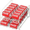 Simple Houseware Dual Row Front Loading Stackable Can Dispenser, White
