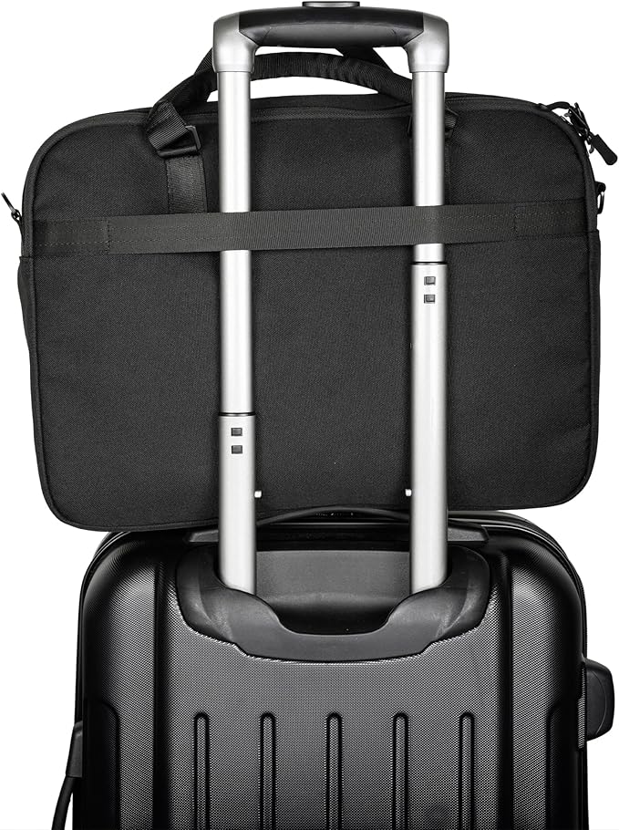 Kenneth Cole Recycled Polyester Slim 16" Laptop Business Briefcase, Black