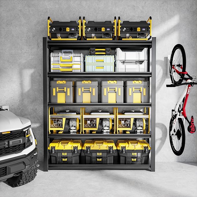 39" W Garage Shelving,5-Tier Heavy Duty Shelving Unit,3000LBS Adjustable Metal Storage Shelves,Storage Rack Units for Industrie,Shed,Warehouse,Basement,Black,39" W x 18" D x 72" H
