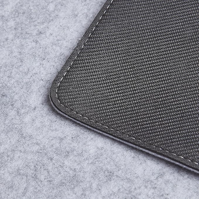 Premium Felt Desk Mat | Large 15.75" x 36" | Multifunctional Desk Pad for Home Office | Light Gray