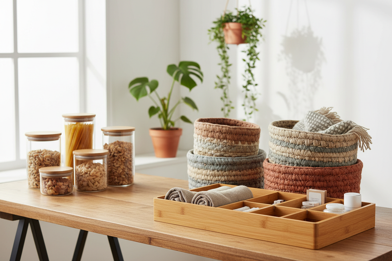 Eco-Friendly Storage Solutions (Select Collection)

Sustainable Organization for Conscious Living

We offer environmentally responsible products made from renewable and recycled materials.

Includes:

Bamboo organizers

Recycled fabric baskets

Reusable containers (make it real photo)