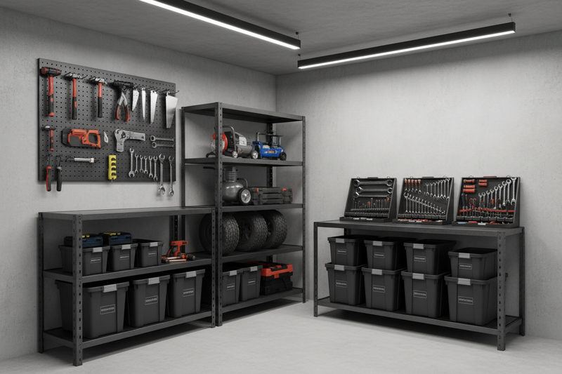 Garage & Utility Storage

Heavy-Duty Organization for Tough Spaces

Our garage and utility storage products are built for strength and reliability.

Includes:

Wall-mounted racks

Storage shelves

Tool organizers

Large-capacity bins (make it real photo)